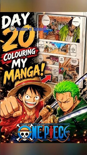 One Piece Manga Coloring Challenge–Day 20 #animeart #onepiece #artisticchannel #luffy #speedcoloring