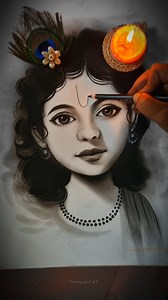 Krishna ❤️... কেমন হয়েছে ?? Portrait class demonstration ... #artist #viralreels #facebook #explore #reels #instagram #viral #love #krishna | Tanmoy Paul Art