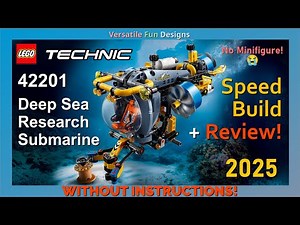 🪸 NEW 2025 LEGO Technic Deep Sea Research Submarine 42201 Speed Build & Review WITHOUT INSTRUCTIONS!