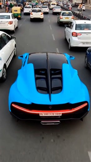 Delhi ki sadkon par india ki sabse chhoti Bugatti micro car 😳🚗💨 #Delhi #Bugatti #MicroCar #Viral