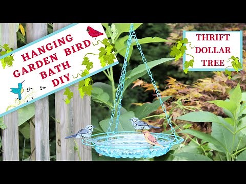 DIY Dollar Tree Hanging GLASS BEAD GARDEN BIRD BATH DIY | Thrift | Dollar Tree DIY Decor Project