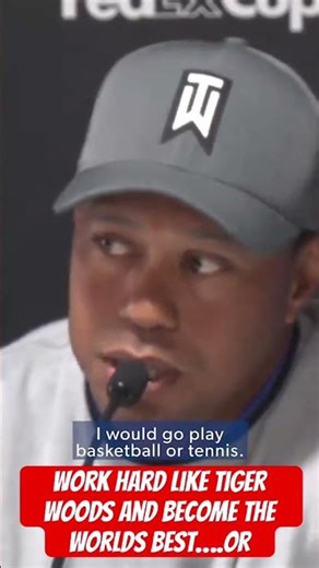 Work hard like tiger woods and become the worlds best….or