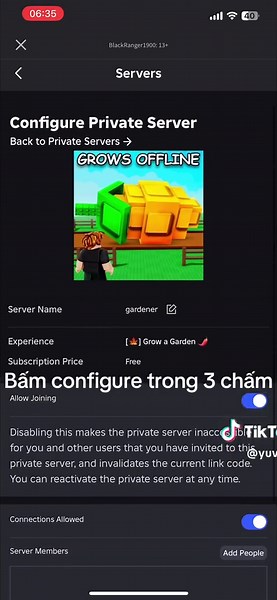 Cách mở server VIP cho bạn bè trong Roblox