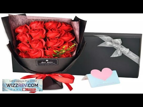 18 Pcs Eternal Rose Soap Flower Bouquet Valentine's Day Gift for Girlfriend