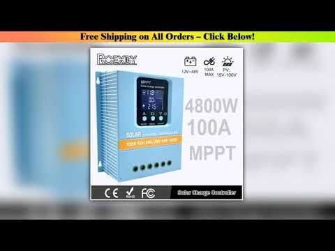 ROEXBY Solar Charge Controller MPPT 100A 80A 60A 12V 24V 36V 48V Solar Panel Battery Intelligent