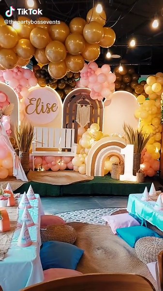 Boho set up for Baby Elise #curatedbythepartyboss #boho