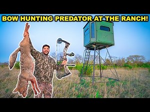 My FIRST TIME Bow Hunting COYOTES at My RANCH!!! (Epic Shot)