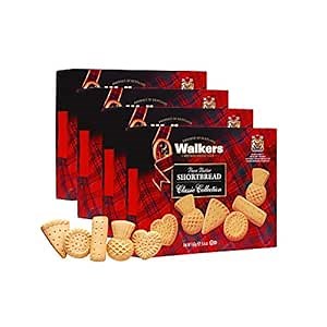 Walker's Shortbread Assorted Cookies, All-Butter Shortbread Cookies, 5.6 Oz (Pack of 4)