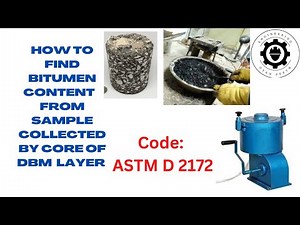 Bitumen Extraction test | Heighway Engineering | Bitumen test | Test on DBM Layer
