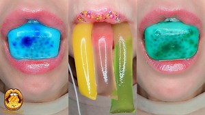 522K views · 10K reactions | Today is a jelly & ice eating sounds compilation for relax, sleep & destress Do you prefer jelly or ice? Satisfying ASMR eating emoji food TikTok challenge, ASMR satisfying eating cute emoji food challenge. | Satisfying Lips | Facebook