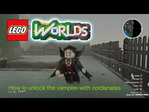 Lego worlds - unlocking -vampire - with coordinates for this world (118-127-316-zone:G)