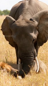 537K views · 4.8K reactions | Bull Elephant Saves Calf From Lion Attack! #animals #suspense #drama | Paul Vu | Facebook