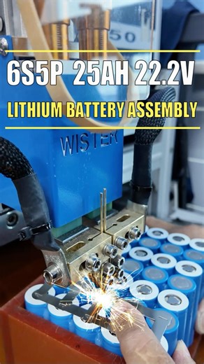 Assembly of 6S5P 25Ah 22.2V Lithium Battery Pack for Underwater Robots Battery#ayaabms #battery