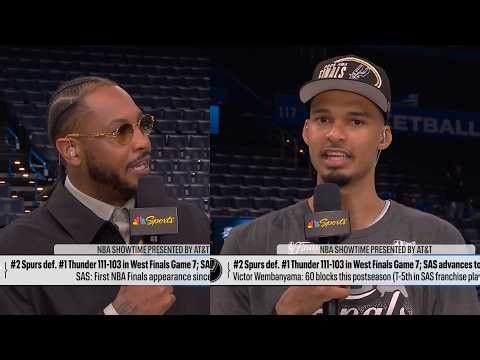 Wemby talks using SGA's MVP as motivation and Game 7 win vs OKC with NBC crew