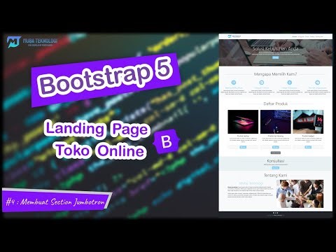 Tutorial Bootstrap 5 Landing Page Toko Online #4. Section Jumbotron