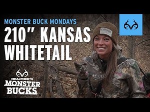 210" Kansas Whitetail at 20 YARDS | Woman Hunter | Monster Bucks Mondays