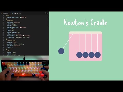 ASMR Programming – Newton’s Cradle in HTML & CSS