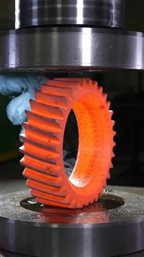 Hydraulic Press vs Red-Hot Gear | Extreme Forging Power (So Satisfying)