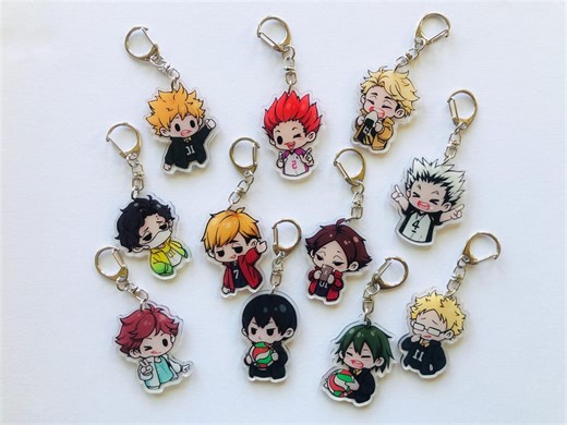 Haikyuu Boy Volleyball Anime Keychain Bagcharm Pendant - Etsy