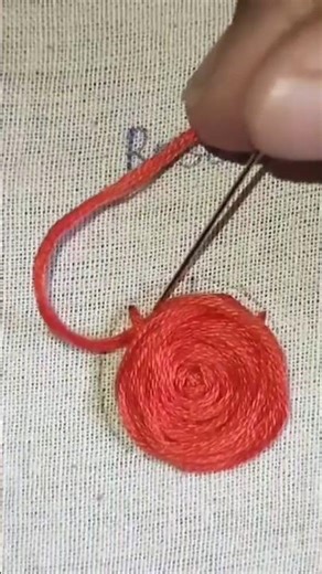 Woven Rose wheel embroidery//#Rose flower #shorts #embroidery #youtubeshorts 🌸🪡