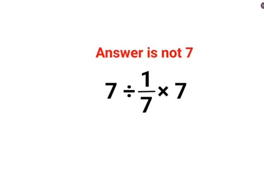 Jinal Patwa | 7÷1/7×7 The answer is not 7. Many got it wrong! Ukraine Math Test #math #percentages #ukraine #fastandeasymaths #logicalstation #Maths | Instagram
