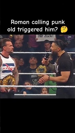 Roman calling punk old triggered him 🤔 #nxt#aew #wwe#wweraw #romanreigns#cmpunk #shorts#sethrollins