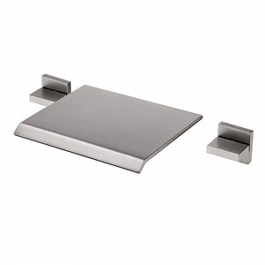 SUMERAIN Modern Double Handle Wall Mounted Roman Tub Faucet with Waterfall Spout in Brushed Nickel S2150W-BN-HD