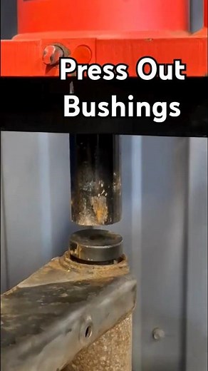 SIMPLE Way to Press Out Bushings! Removing the bushing with a press.