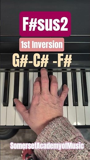 F Sharp Suspended 2nd Chord Piano Inversions #pianotutorial #suspended2nd