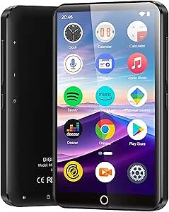 96GB MP3 Player with Bluetooth and WiFi, Portable 4.02 Inch Touchscreen MP4 Players, Android Kids MP3 Player with Spotify, Audible, Deezer, App Store, Digital HIFI Music Player with Speaker, up to 1TB