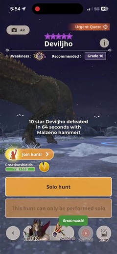 Defeating 10-Star Deviljho in 64 Seconds: Malzeno Hammer Guide