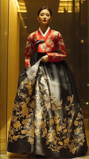 ✨Korean Hanbok Elegance I Three Luxurious Golden & Floral Styles✨전통의 아름다움, 황금빛 한복 무드