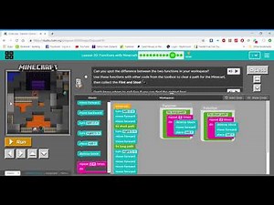 Lesson 20: going left ,Functions with Minecraft #10