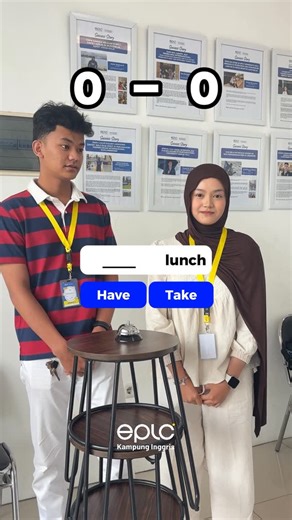 Kampung Inggris Bandung EPLC | Kursus Bahasa Inggris di Bandung on Instagram: "Coba challenge siswa Jatinangor tentang collocation have dan take nih, kalo yang terakhir kira-kira apa ya jawabannya?👆🧐 #kampunginggris #kampunginggrisbdg #eplc #kursusinggris #lesbahasainggrisdibandung"