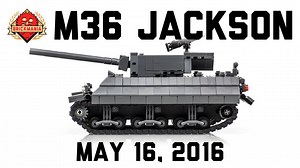 Lando shows off our brand-new M36 Jackson Tank Destroyer kit, available 5/16/16! | Brickmania