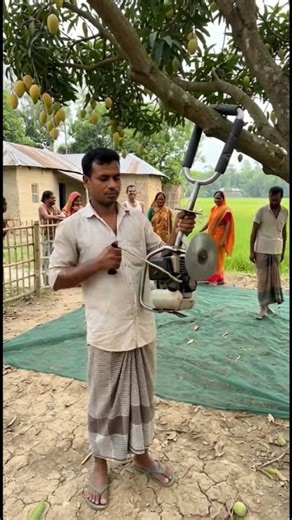 कमाल की देसी मशीन! पेड़ से फल सेकंडों में गिराए 😲