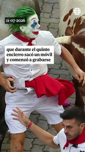 El momento de la detención del corredor viral "Joker de los Sanfermines" por sus imprudencias #Joker