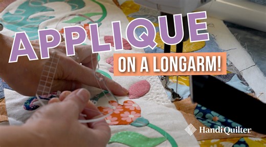 Do you have a quilt top that has applique on it and you are just not sure how to quilt around it? Kim and Kristina will show you some great tips and tricks for making your applique pop with complimentary quilting. This is the third video featuring Kim's "Stop, Thief!" quilt designed by Sarah Fielke. | Handi Quilter