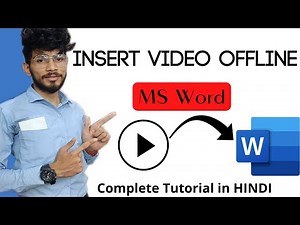 HOW TO INSERT OFFLINE VIDEO IN MS WORD | MS Word Tutorial |