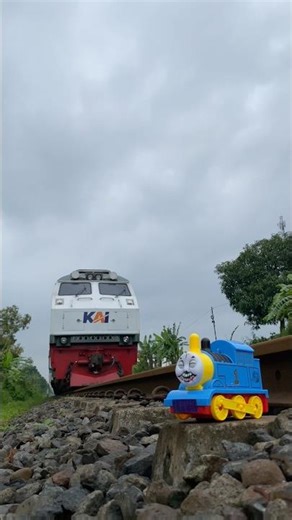 Real Train VS Choo Choo Charles toys l Real On The Railway Track! #train #railroadcrossing #shorts