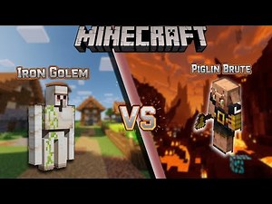 piglin brute VS iron golem who win this #gamescope #minecraft