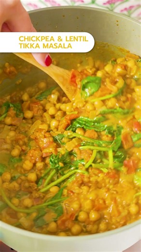 Chickpea & Lentil Tikka Masala (Served 3 Ways)