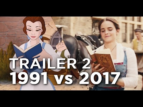 Beauty and the Beast Trailer 2 - 1991 vs 2017 Comparison/Side by Side