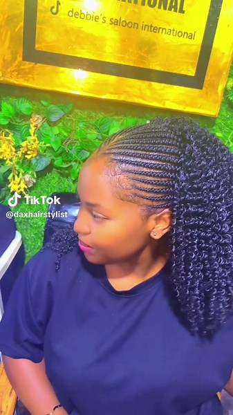 #dax #hairstyles2025 #conrows #and weave hair styles trending#foryoupage #trendingsong #trendingvideo #ugandatiktok #goviral #daxhairstylist @debbiessaloon