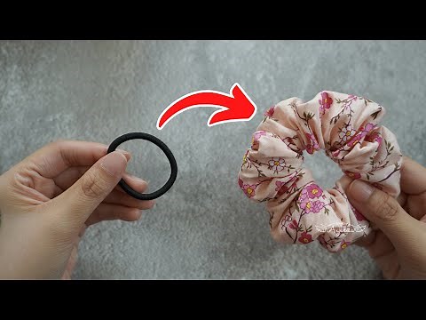 Turning OLD Hair Tie to NEW Scrunchies 😍 Making Scrunchies with Elastic Hair Tie