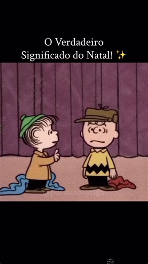 Partiu Nostalgia on Instagram: "✨Charlie Brown tenta encontrar o real significado do Natal. Lino, o amigo do Charlie Brown, explica para ele qual o significado do Nata 🎄"