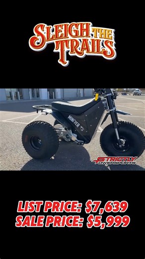 Take advantage of special pricing during our Sleigh the Trails sale ❄️🛷 This 2025 Mini RCR-T3 was $7,639, now $5,999. A compact electric 3-wheeler made in the USA. Perfect for neighborhood rides or off-road fun. https://www.strictly-powersports.com/inventory/2025-mini-rcr-t3-black-00000000000T31155 🎄 Stop by and take advantage of this special pricing! #SleighTheTrails #HolidaySavings #SpecialPricing #LimitedTimeDeal #minircr #Electric3wheeler | Strictly Powersports