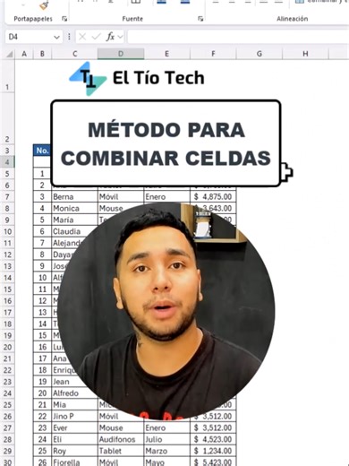Nuevo método para combinar celdas en Excel 🧩📊 ¡Más orden sin errores! ⚡ ¿Combinas celdas y luego todo se desarma? 😅 Con este truco de Excel aprenderás un nuevo método para combinar celdas sin afectar fórmulas ni formatos 🔎✅, logrando hojas limpias, profesionales y fáciles de manejar en segundos 🚀 #Excel #ExcelTips #ElTioTech #exceltutorial #Viral