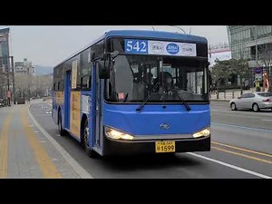 (서울 시내버스) 자일대우버스 NEW BS106 뉴 로얄시티 NGV 도시좌석 2014년6월식 1599호 542번 대원여객 영상 2022.03.24 1080P-4K-60FPS