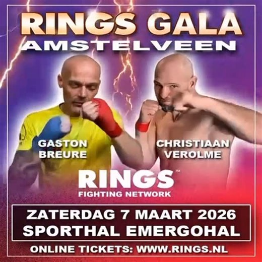 RINGS Events on Instagram: "‘ONCE IN A LIFETIME’ RINGS AMSTELVEEN Zaterdag 7 maart as. Een mooier moment kon hij niet uitkiezen. De sportschool waar hij al jaren aan verbonden is als personal trainer viert dit jaar o.a.bij RINGS haar 25 jarig bestaan. Voor Christiaan Verolme (49) is dat een mooi moment om voor ‘once in a lifetime’ een keer in de ring te stappen voor een real fight tegen een gelijkwaardige tegenstander. Oké, de handschoenen zijn 16 oz, maar dat is dan ook het enige verschil. Tege